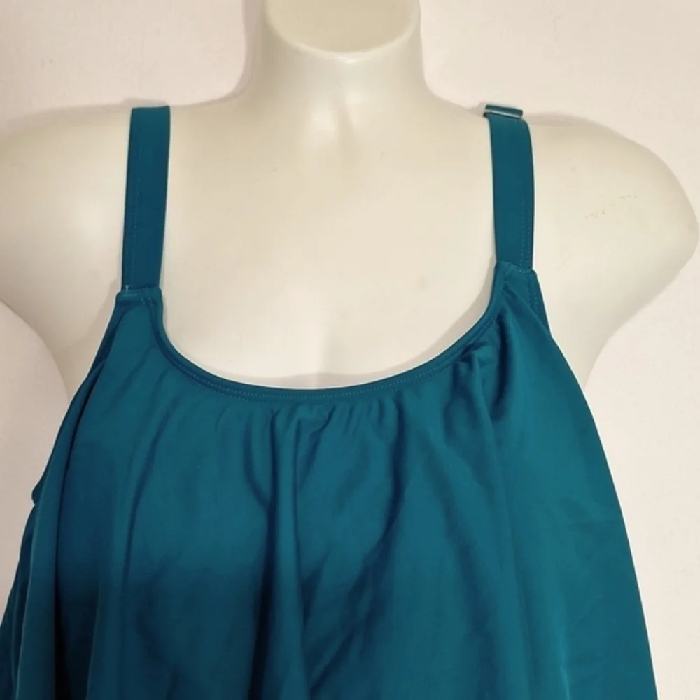 Bloomchic Swim Bikini Top Teal Green